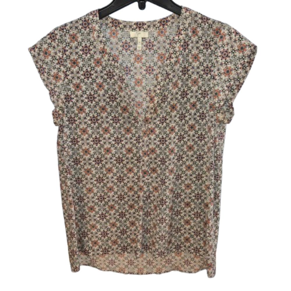 Joie patterned silk sleeveless blouse